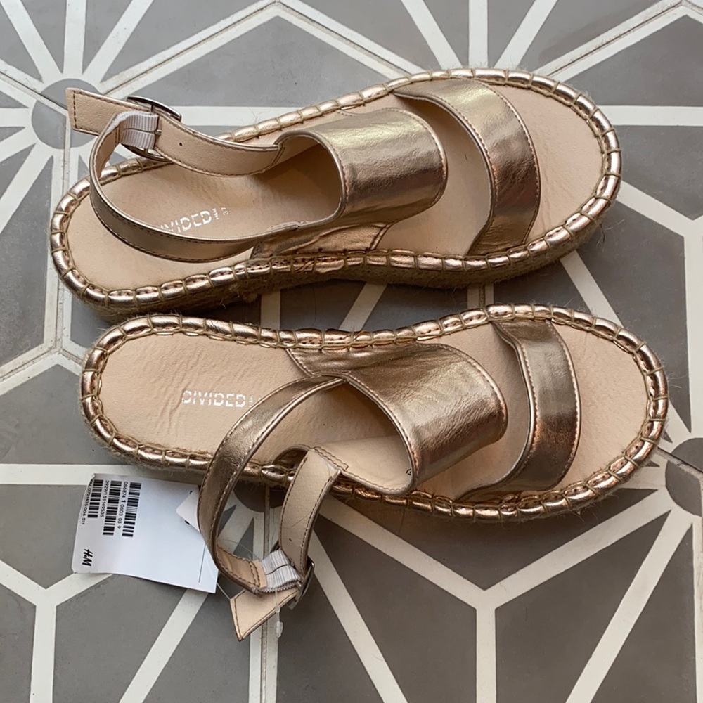 NWT! H&M platform espadrilles Size 37
